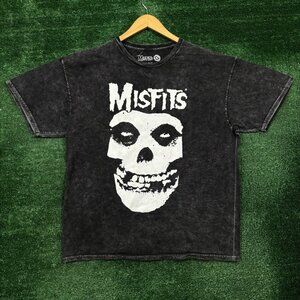 The Misfits The Crimson Ghost Punk Rock Band Mineral Wash T-Shirt Size Large